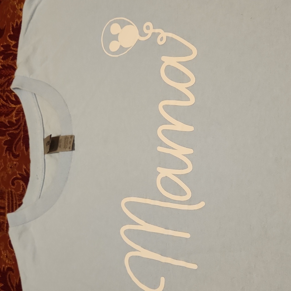 Custom Disney "Mama" short-sleeve t-shirt, 2XL, light blue